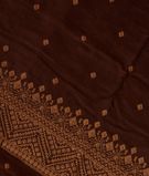 Brown Tussar Embroidery Saree T3409631