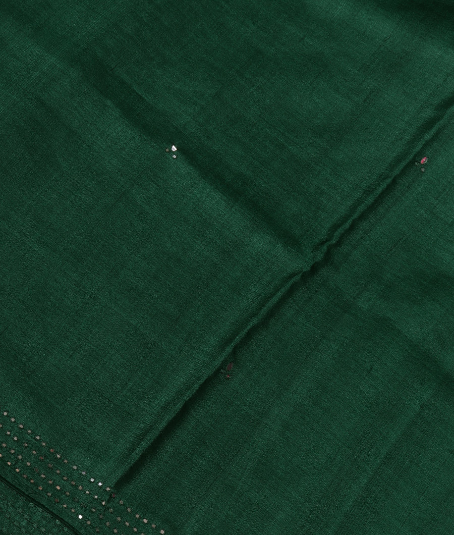 Green Tussar Embroidery Saree T340960-image