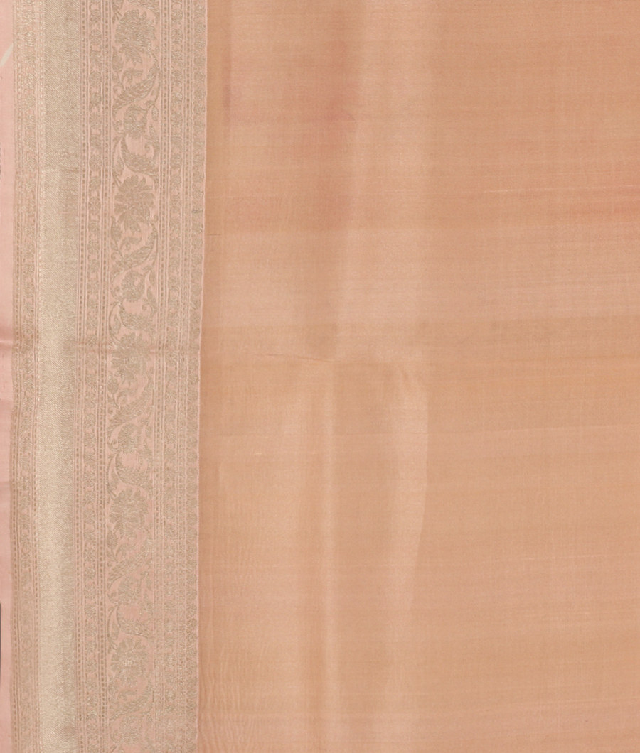 Salmon Pink Banaras Kathan Silk Saree T3415063