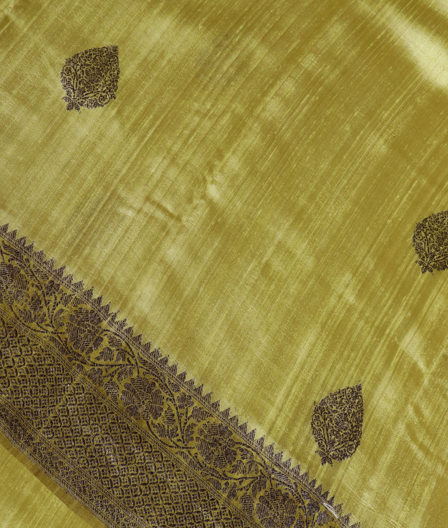 Green Banaras Tussar Saree T310875-image