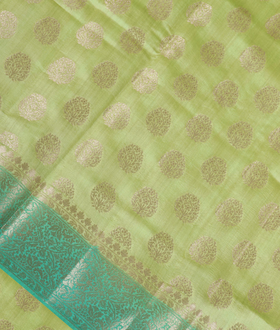 Green Chaniya Silk Saree T341221-image