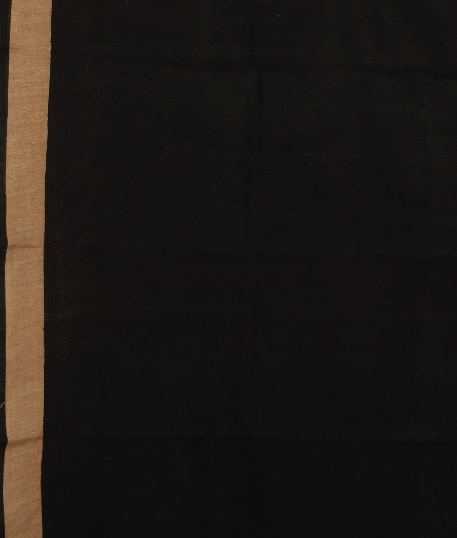 Black Tussar Printed Saree T3404363