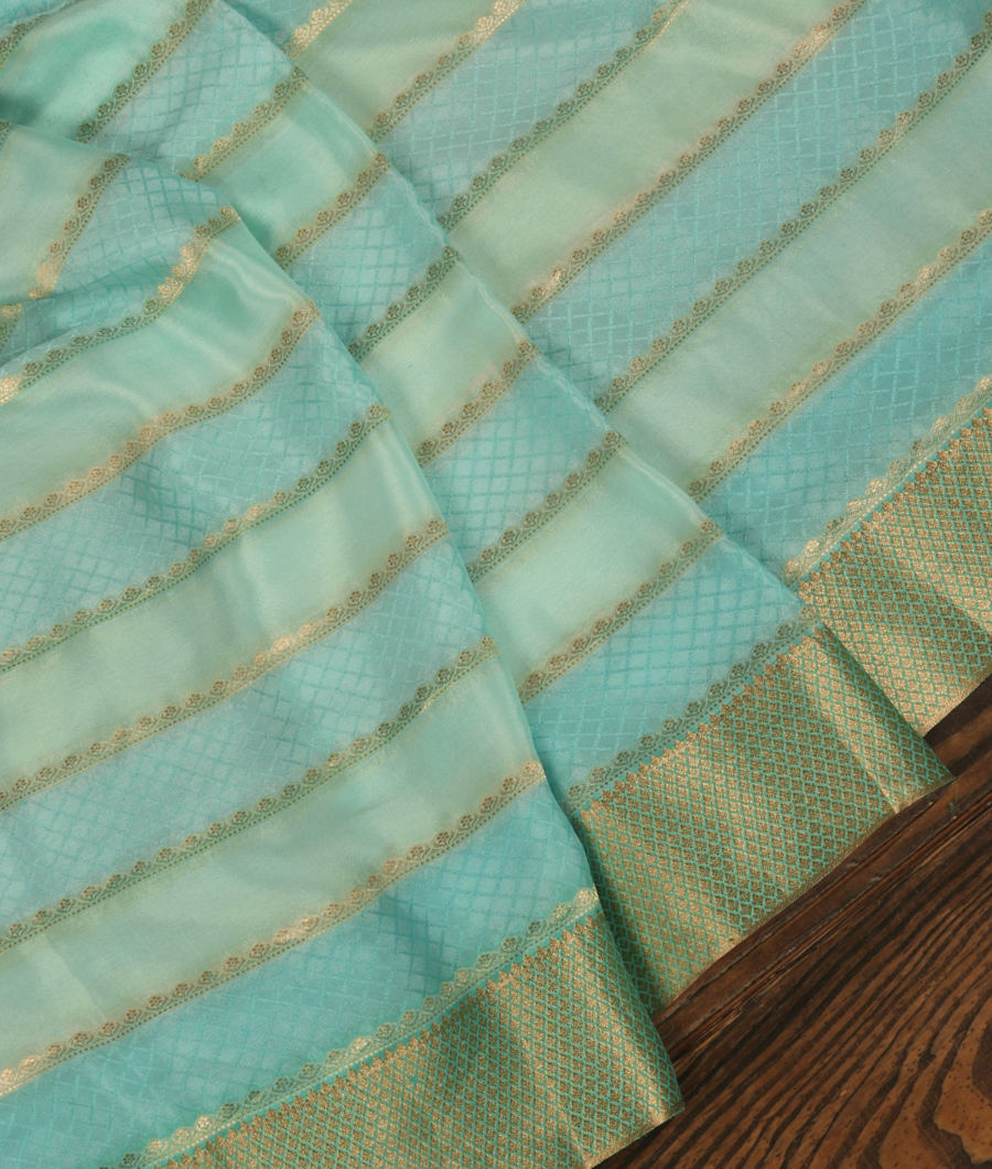 Buy Blue Mysore Silk Saree T334914