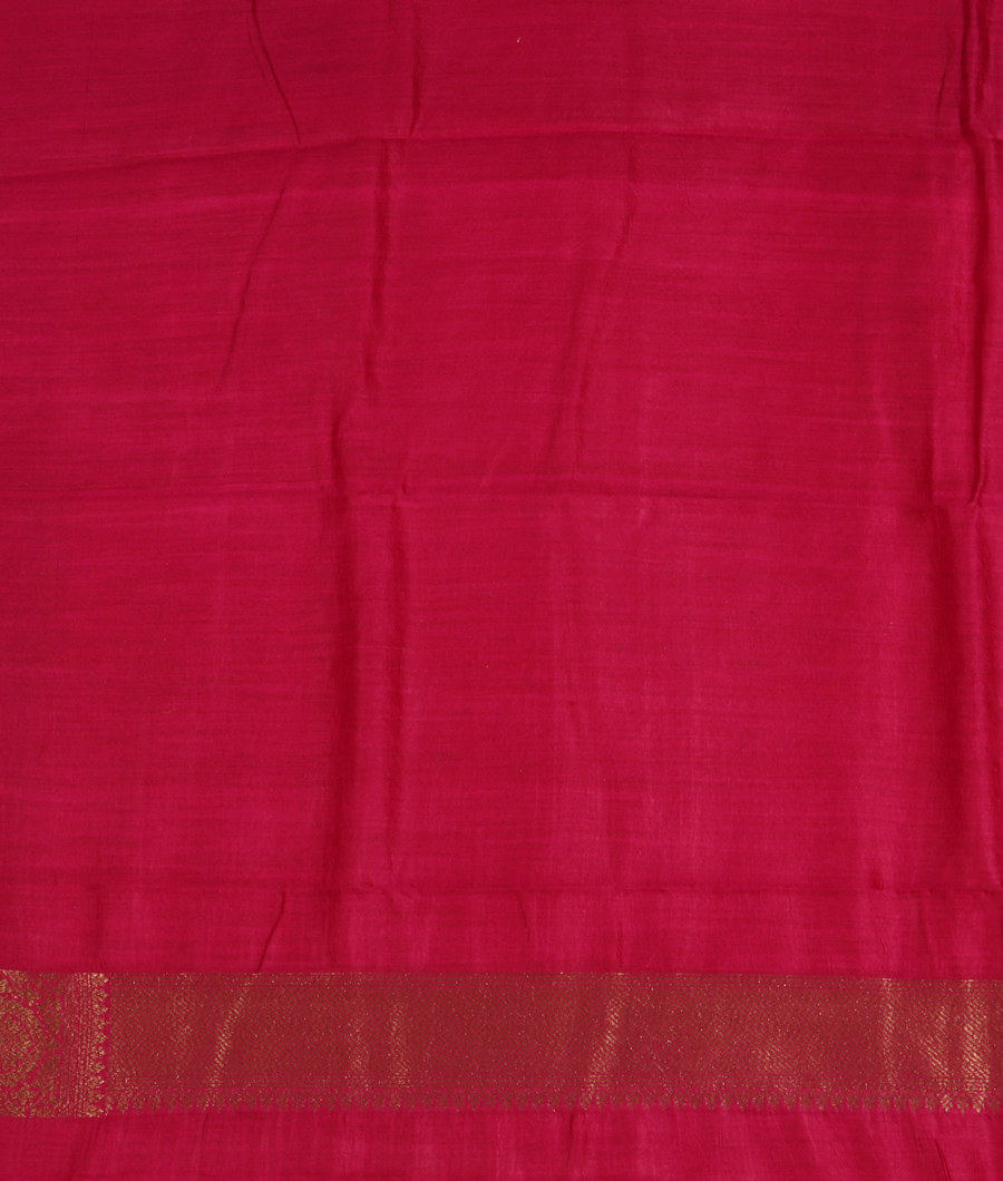 Orange Banaras Tussar Saree T3399363