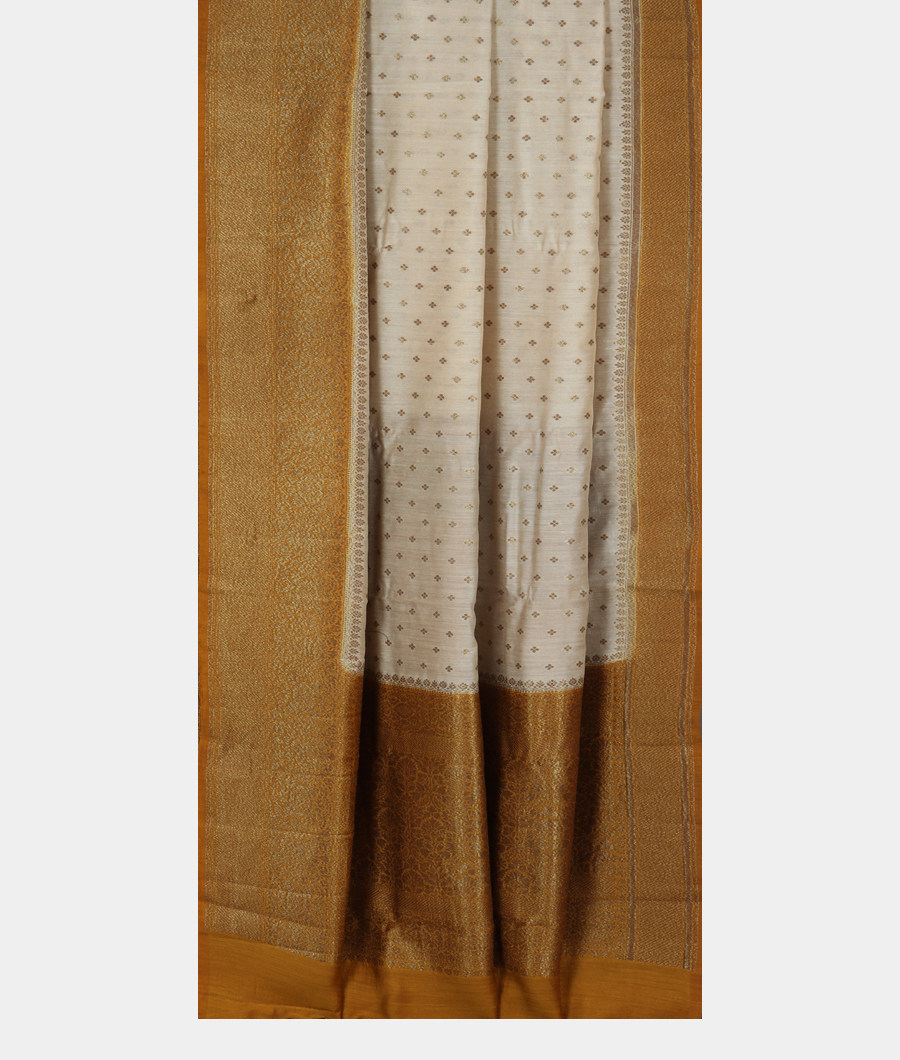 White Banaras Tussar Saree T3399562