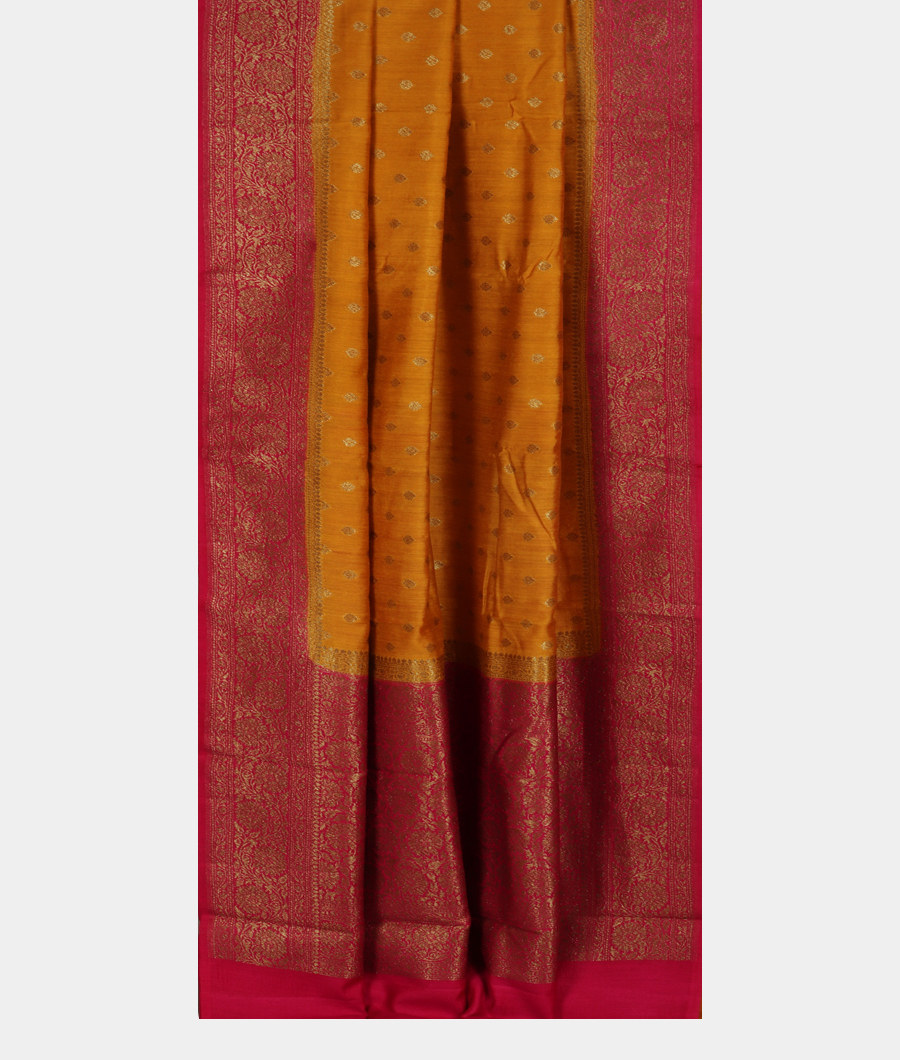 Yellow Banaras Tussar Saree T3399392