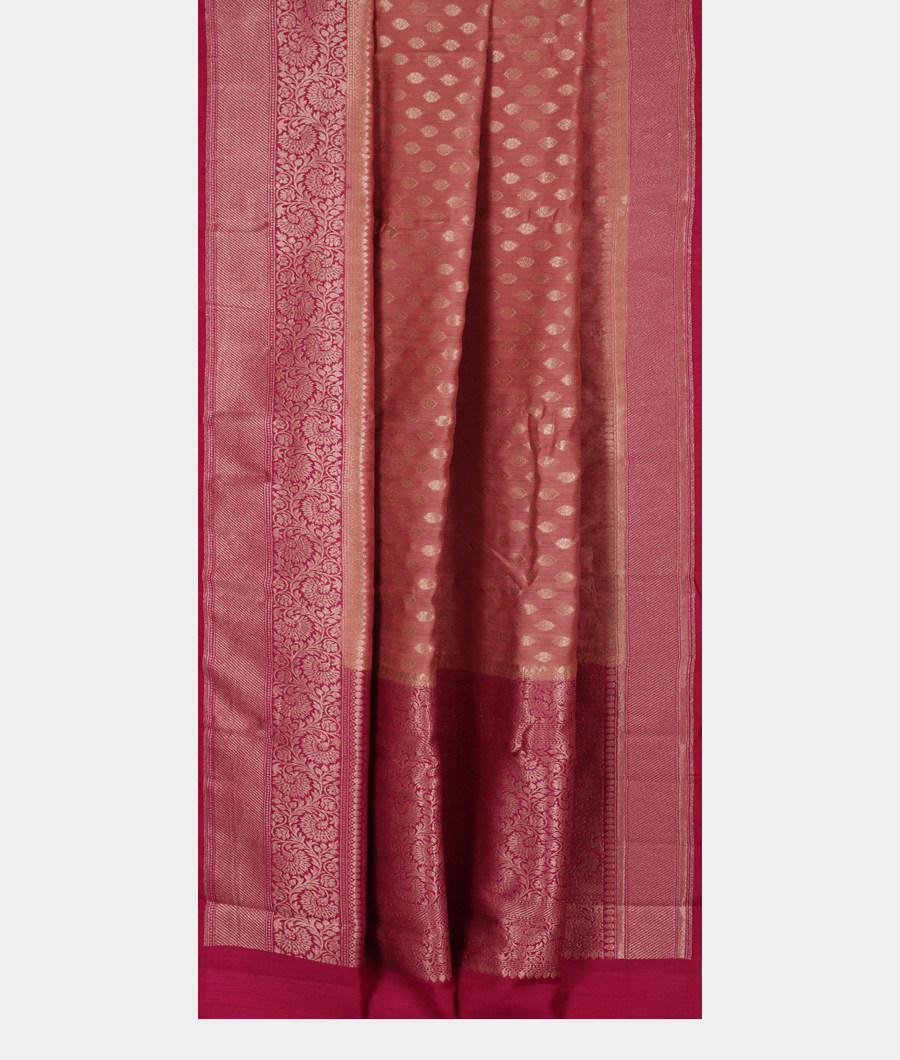 Peach Banaras Tussar Saree T3399422