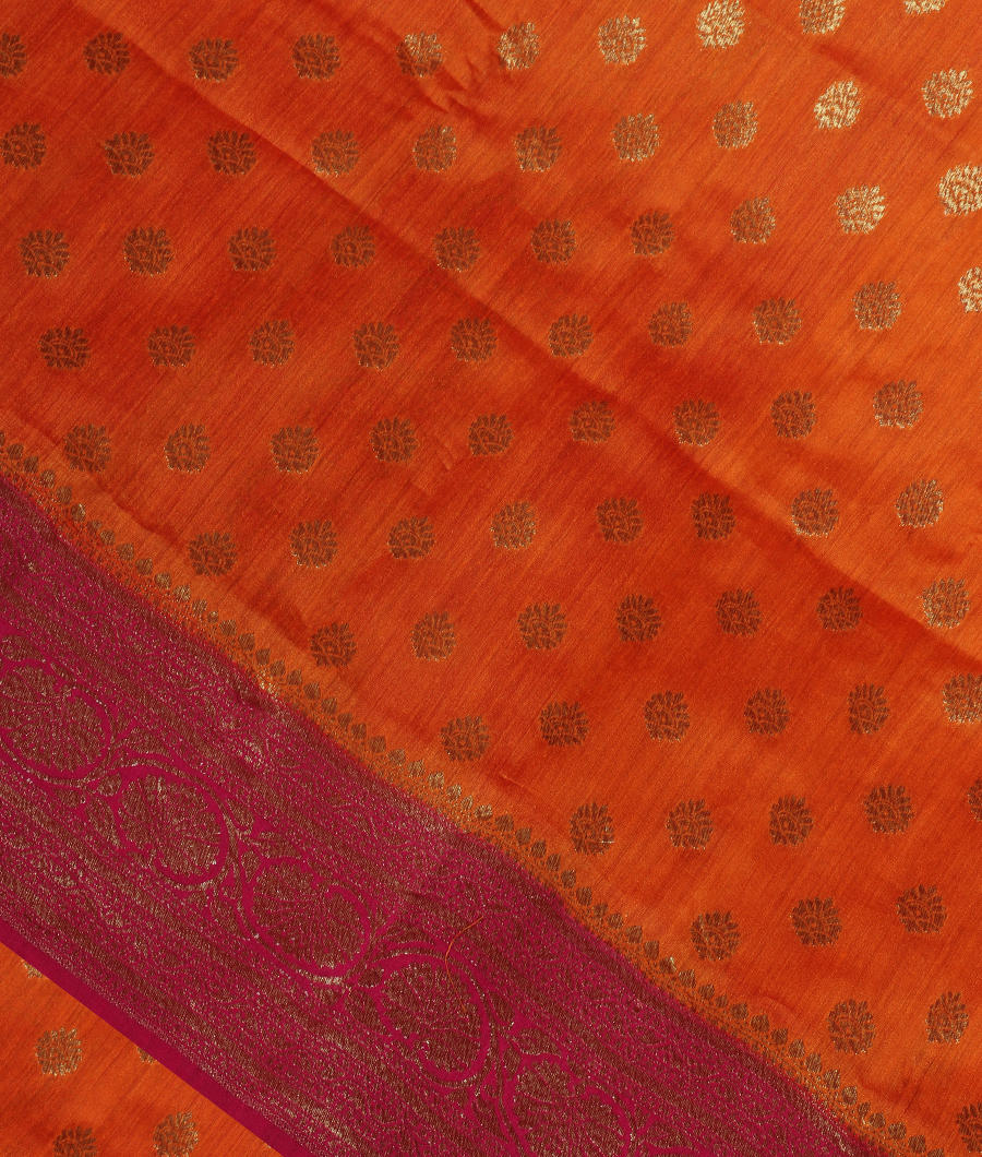 Orange Banaras Tussar Saree T339994-image