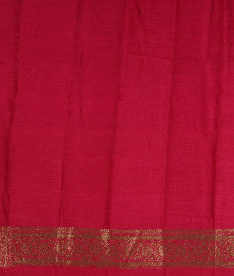 Orange Banaras Tussar Saree T3399943