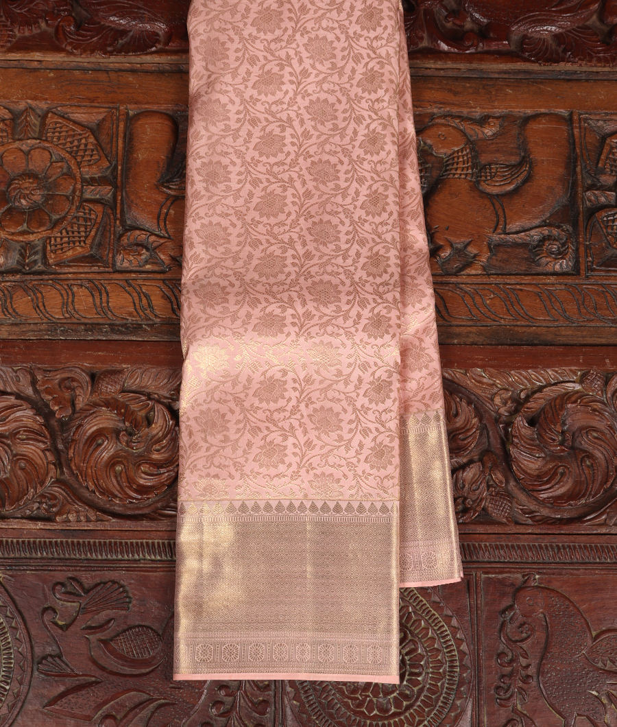 Baby Pink Handwoven Kanjivaram Silk Saree T307949-image