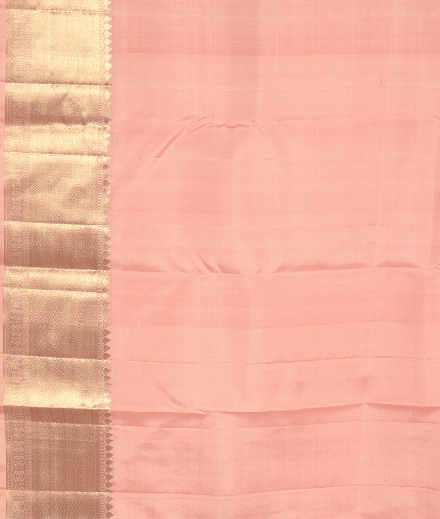 Baby Pink Handwoven Kanjivaram Silk Saree T3079493