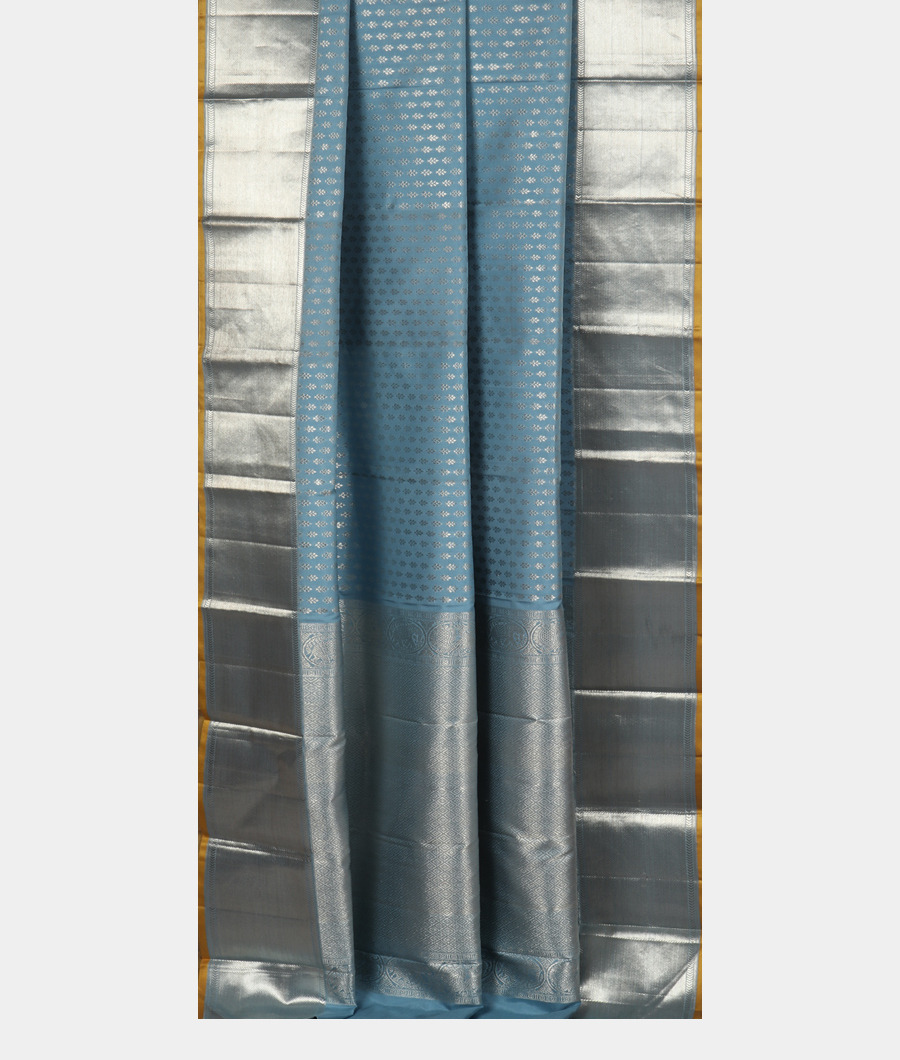 Blue Handwoven Kanjivaram Silk Saree T2454302