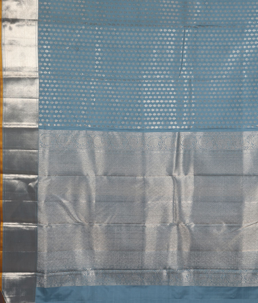 Blue Handwoven Kanjivaram Silk Saree T2454304