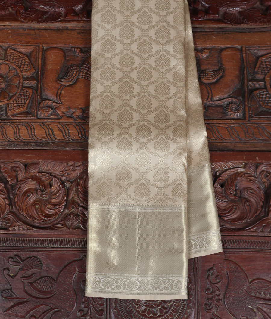 Light Grey Handwoven Kanjivaram Silk Saree T325223-image