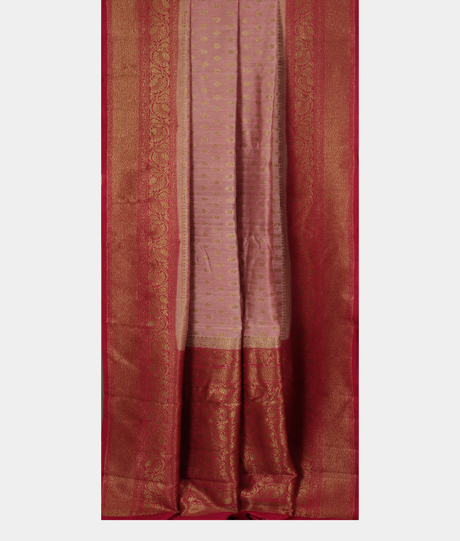Lavender Pink Banaras Tussar Saree T3399282