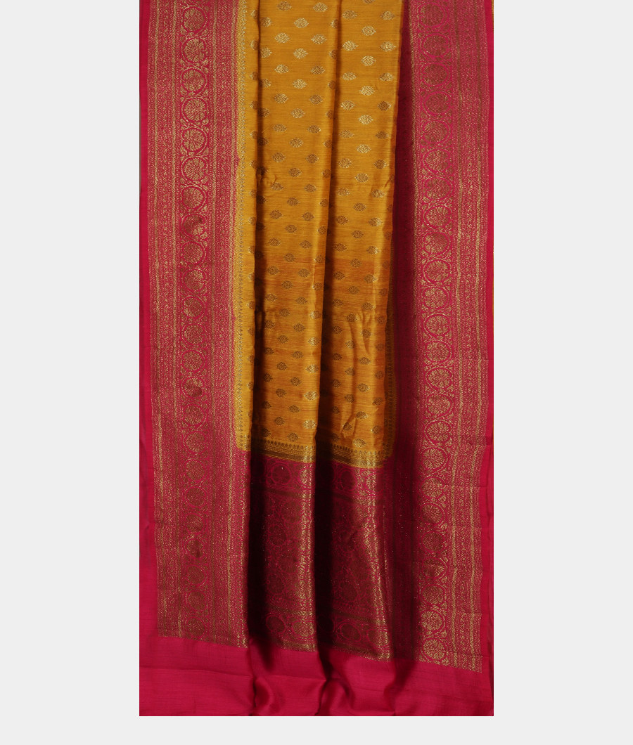Yellow Banaras Tussar Saree T3399752