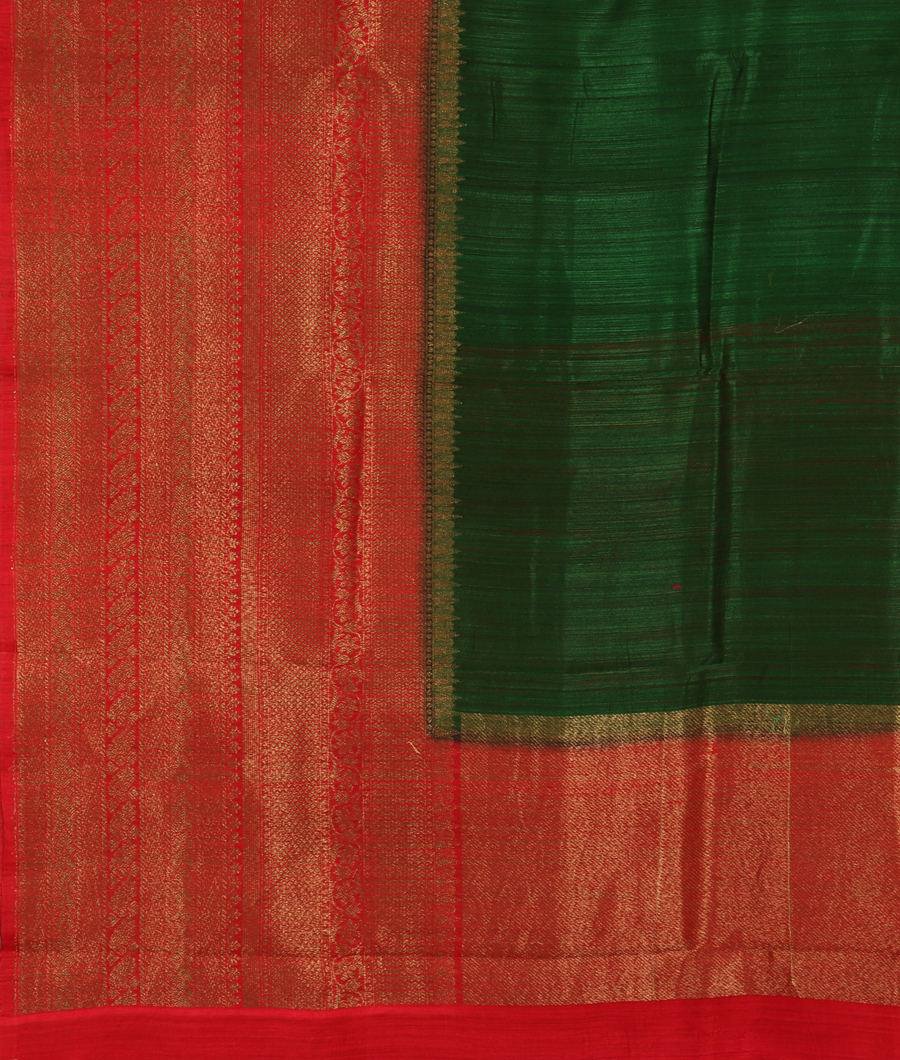 Green Banaras Tussar Saree T3428984