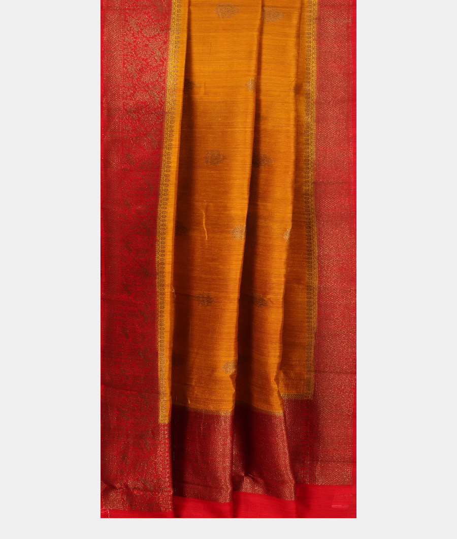 Yellow Banaras Tussar Saree T3429212