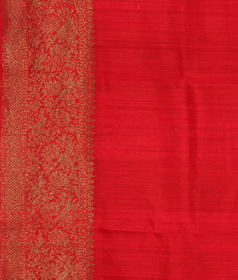 Yellow Banaras Tussar Saree T3429213