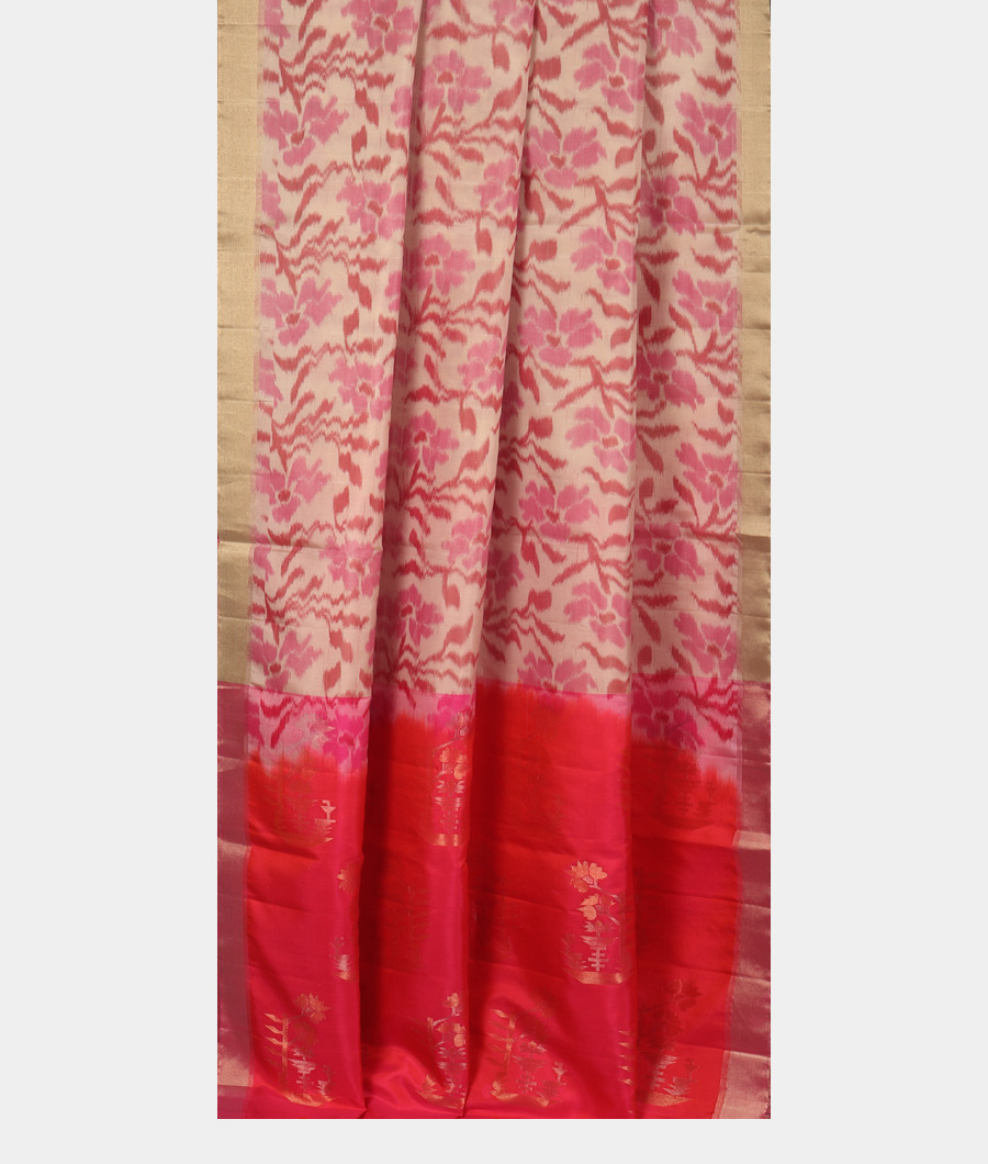 Off-White Soft Silk Saree T3405042