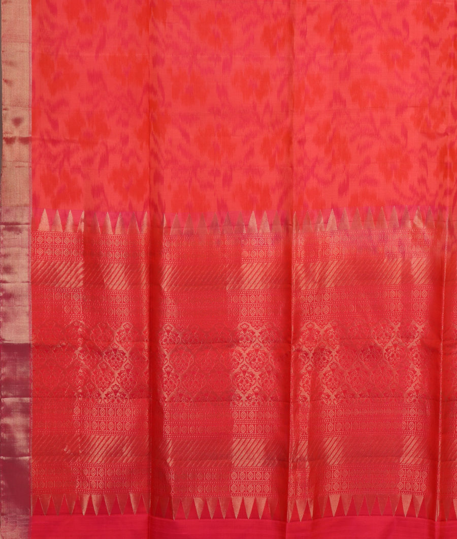 Pinkish Red Soft Silk Saree T3405194