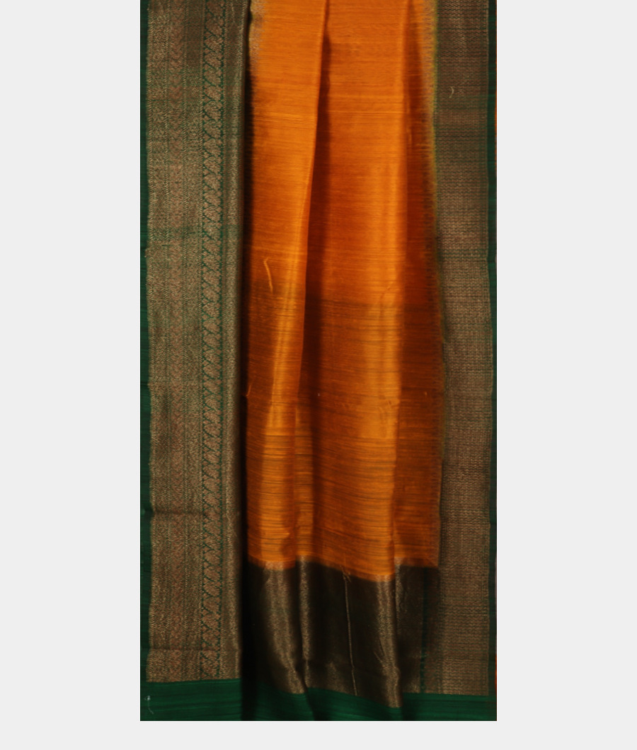 Yellow Banaras Tussar Saree T3428892