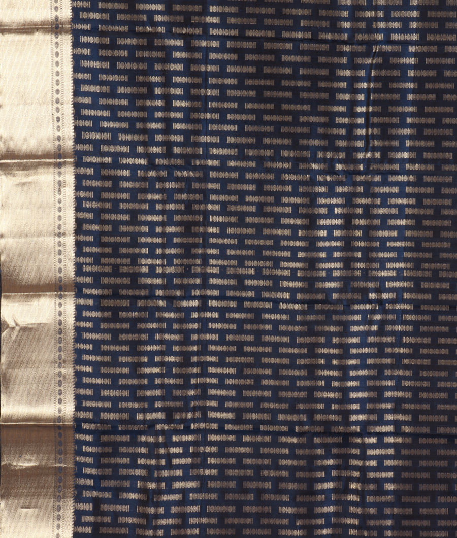 Blue Handwoven Kanjivaram Silk Saree T3406913