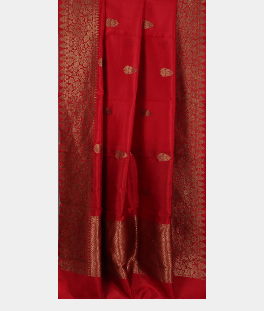 Red Banaras Silk Saree T3392732