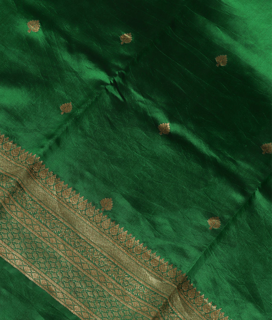 Green Banaras Silk Saree T339277-image