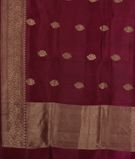Burgundy Banaras Silk Saree T3392804