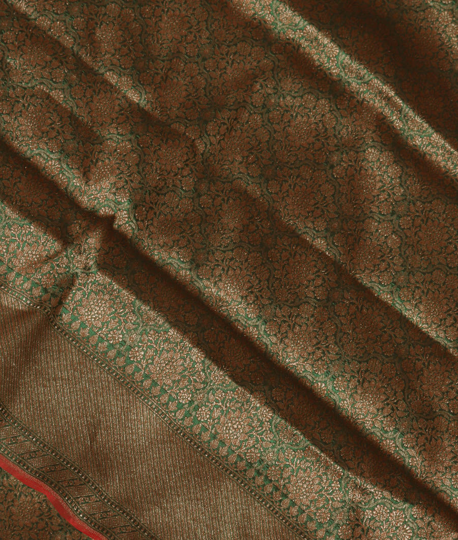 Green Banaras Silk Saree T335781-image
