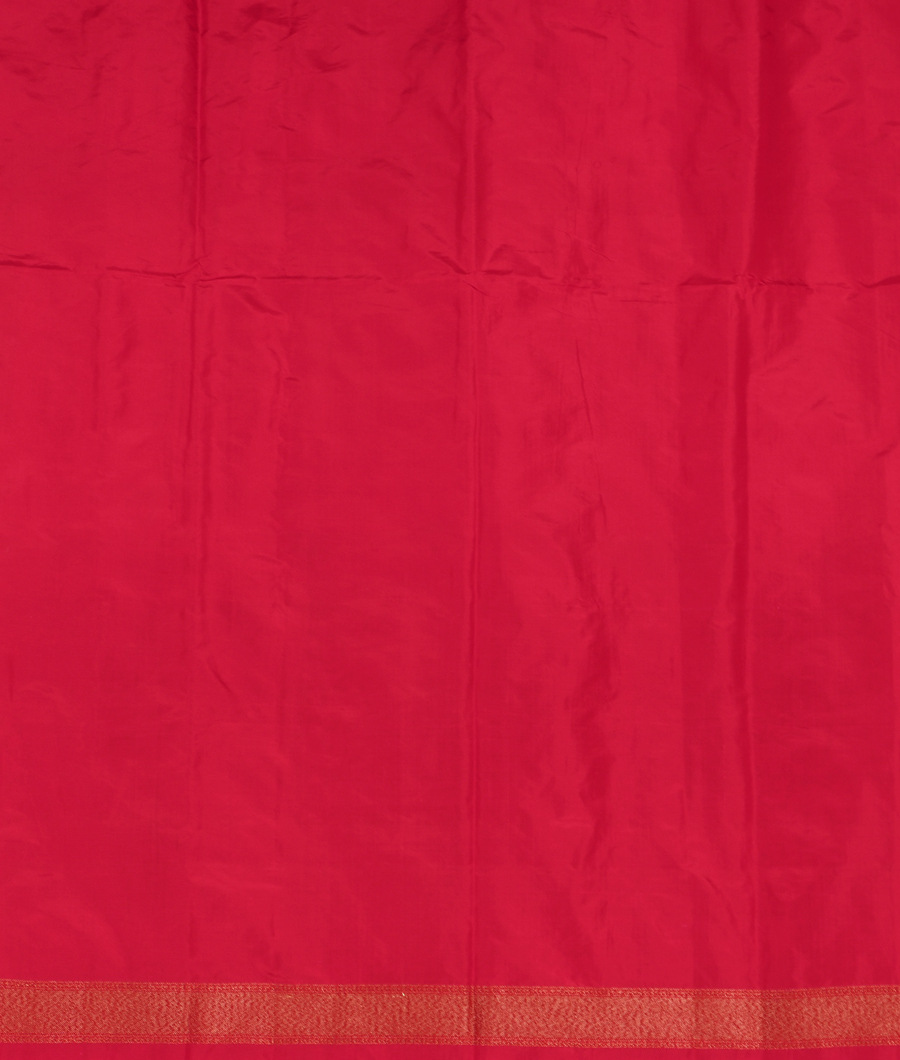 Pinkish Orange Banaras Silk Saree T3358033