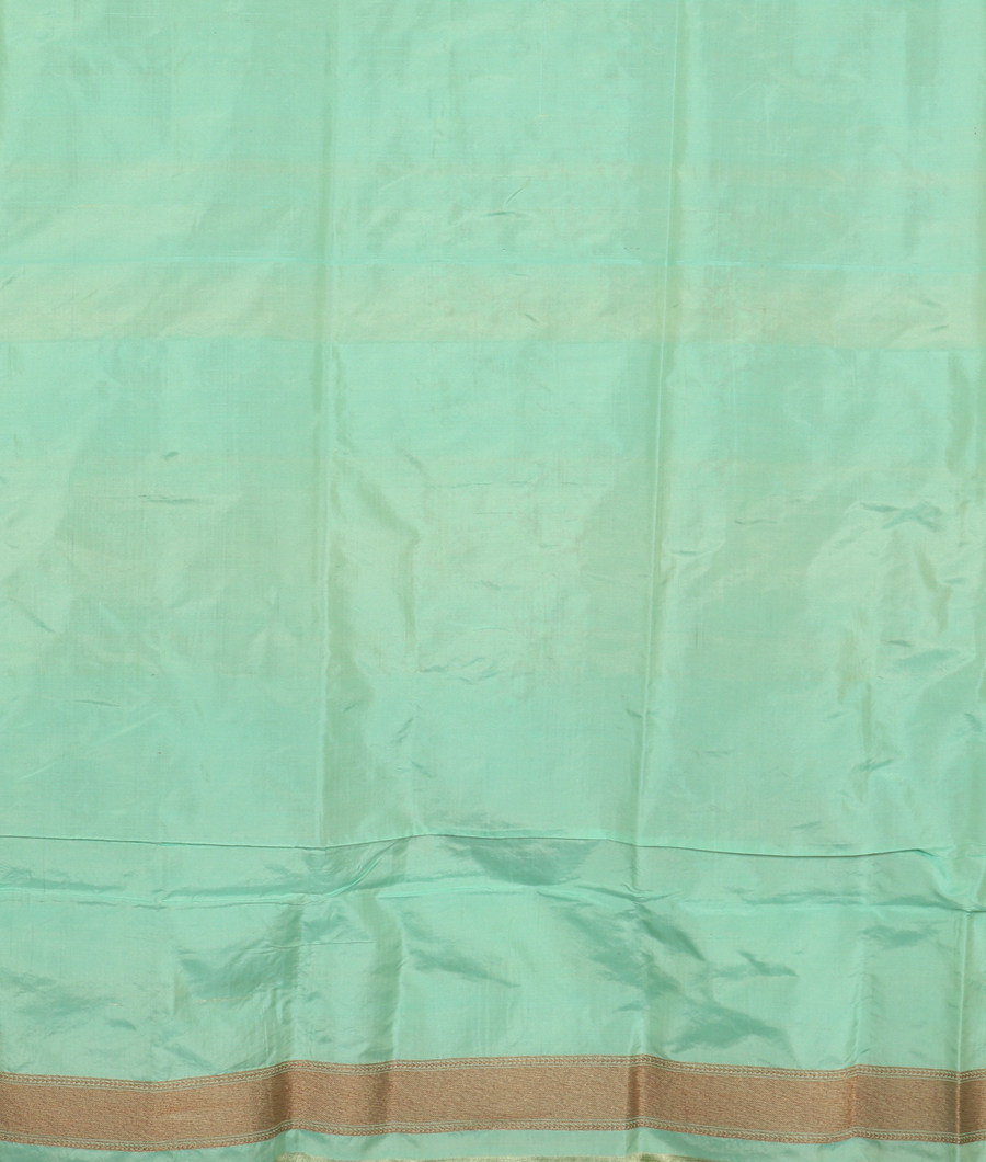Light Mint Green Banaras Silk Saree T3357963