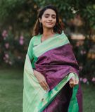 Purple Handwoven Kanjivaram Silk Saree T3391301