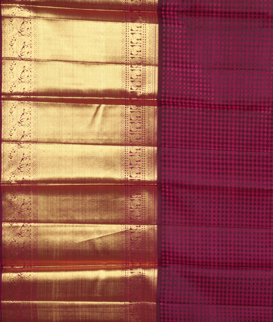 Peach Handwoven Kanjivaram Silk Pavadai T3179122