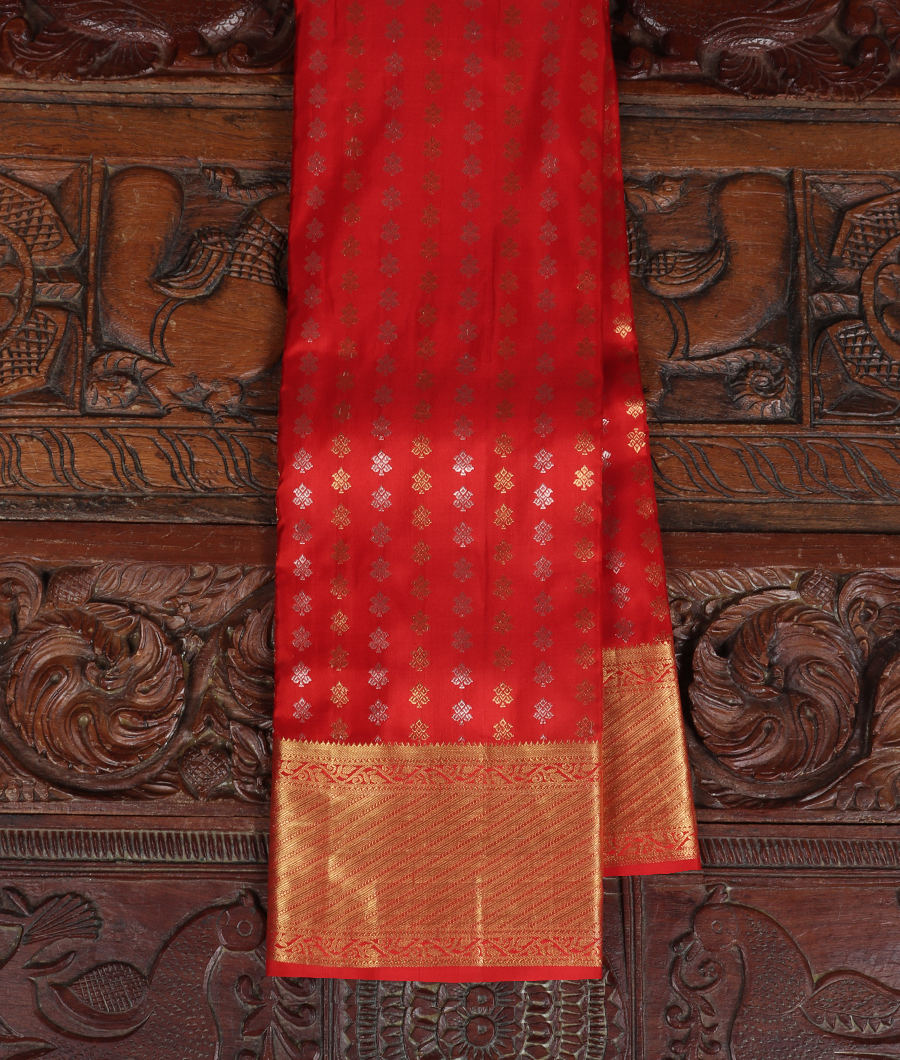 Red Handwoven Kanjivaram Silk Saree T261282-image