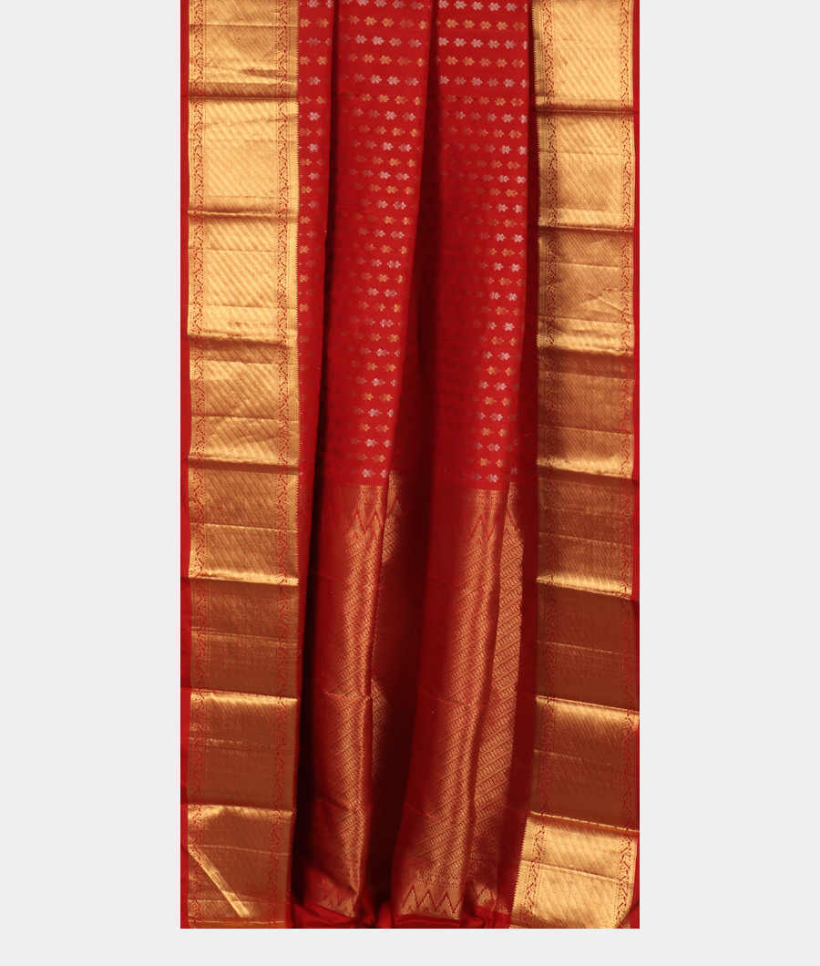 Red Handwoven Kanjivaram Silk Saree T2612822
