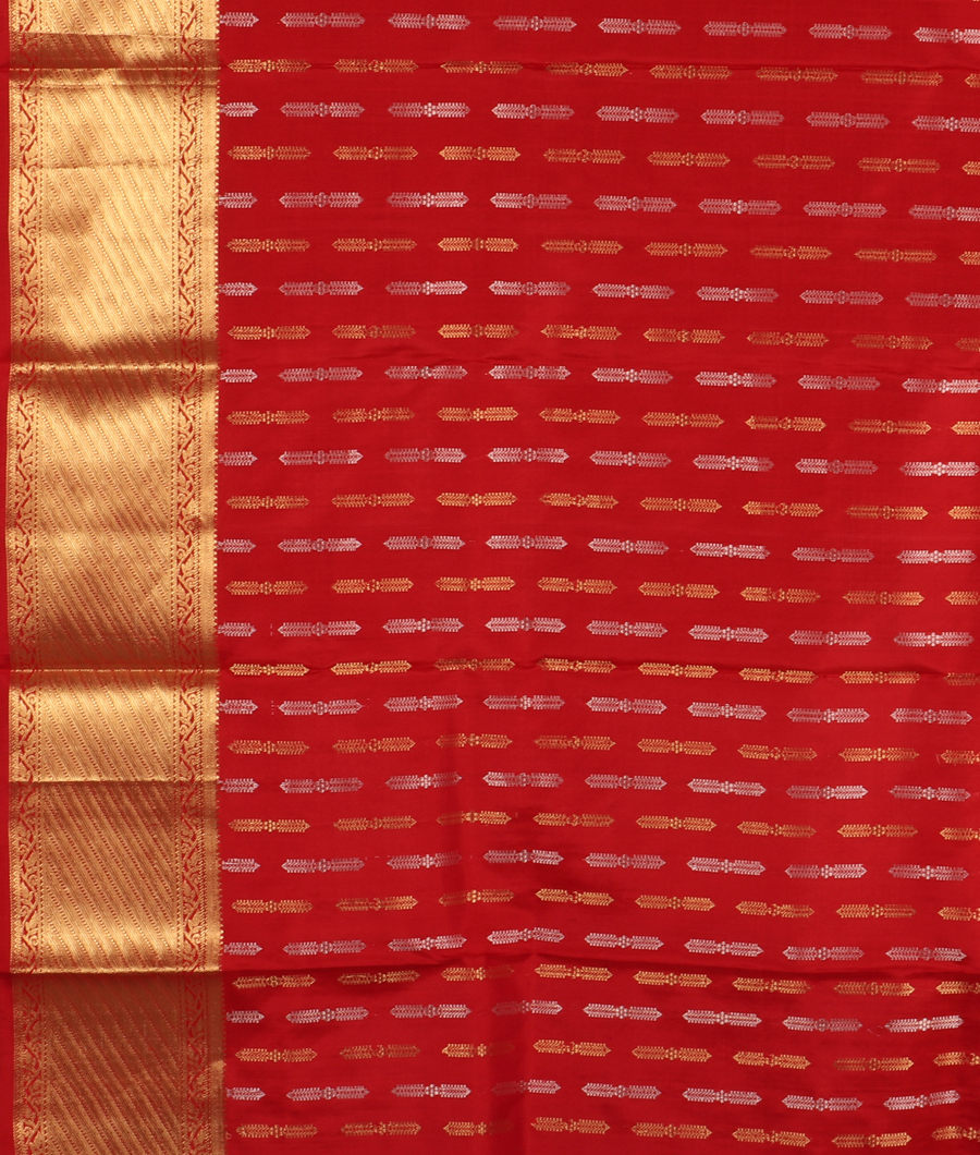 Red Handwoven Kanjivaram Silk Saree T2612823