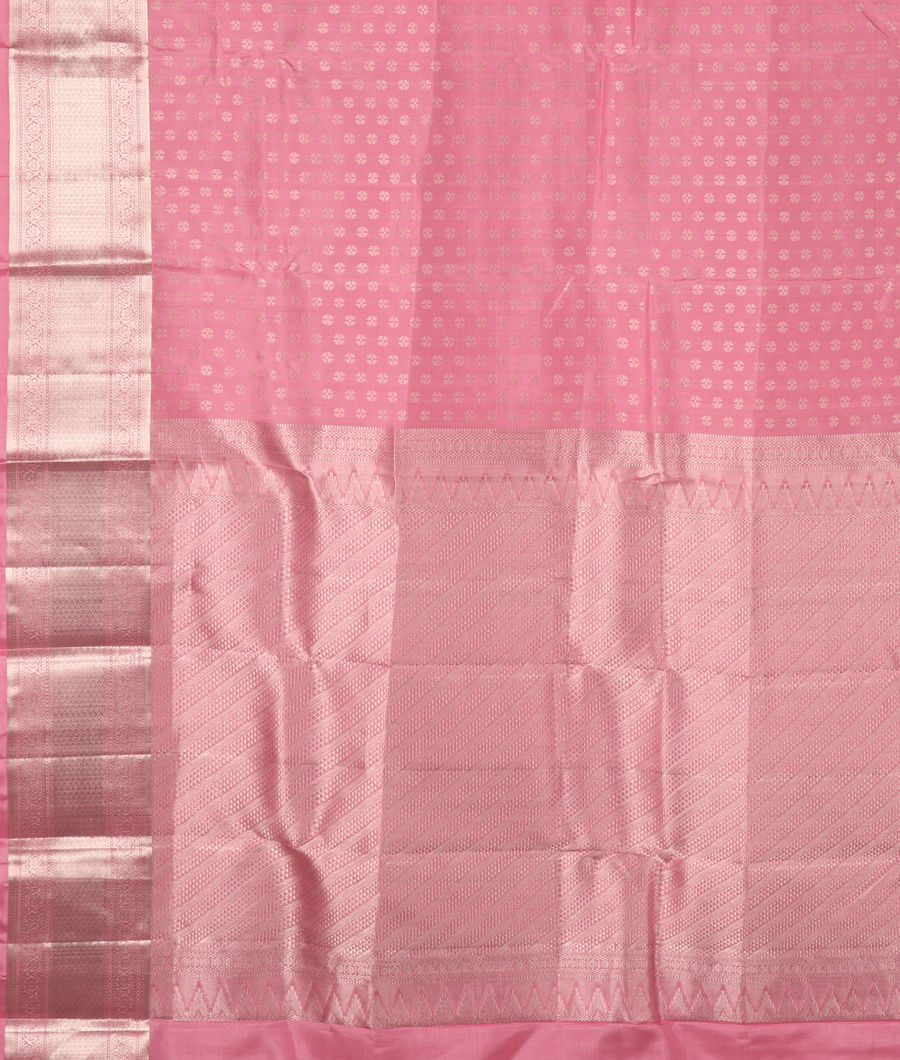 Pink Handwoven Kanjivaram Silk Saree T3406644