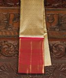 Beige Handwoven Kanjivaram Tissue Silk Pavadai T3402291