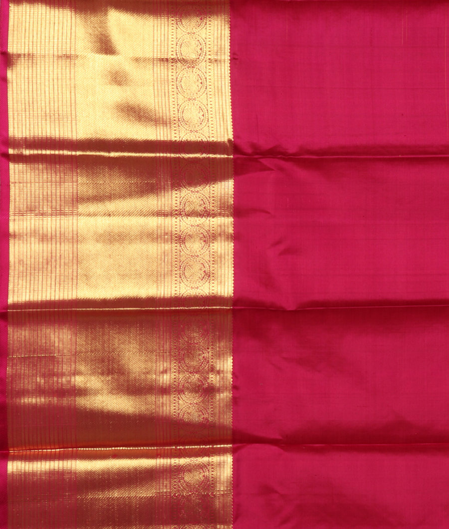 Yellow Handwoven Kanjivaram Silk Pavadai T3314642
