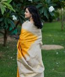 Yellow Handwoven Kanjivaram Silk Saree T3414095