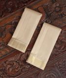 Beige Handwoven Kanjivaram Silk Dhoti and Vastharam T3214961