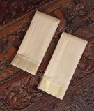 Beige Handwoven Kanjivaram Silk Dhoti and Vastharam T3214961