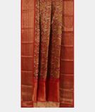 Beige Soft Printed Cotton Saree T3431192