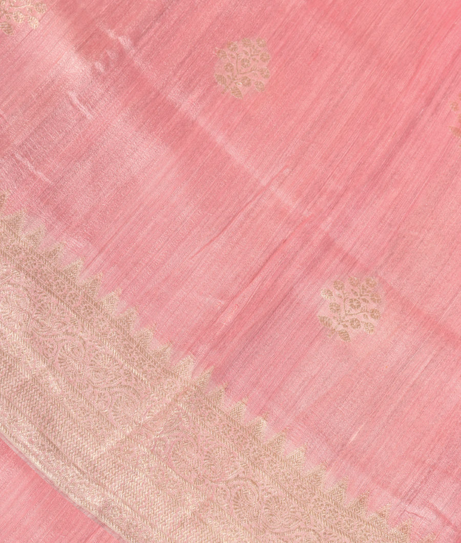 Light Pink Banaras Tussar Saree T341762-image