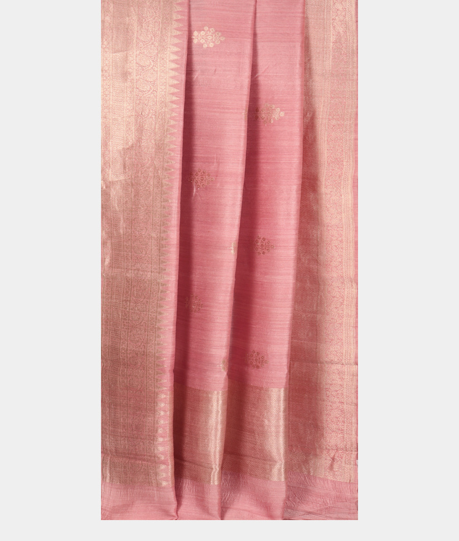 Light Pink Banaras Tussar Saree T3417622