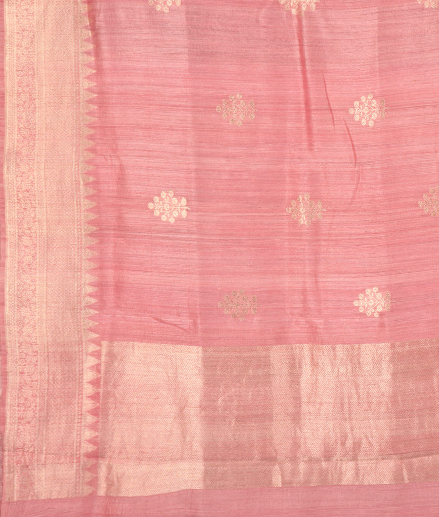 Light Pink Banaras Tussar Saree T3417624