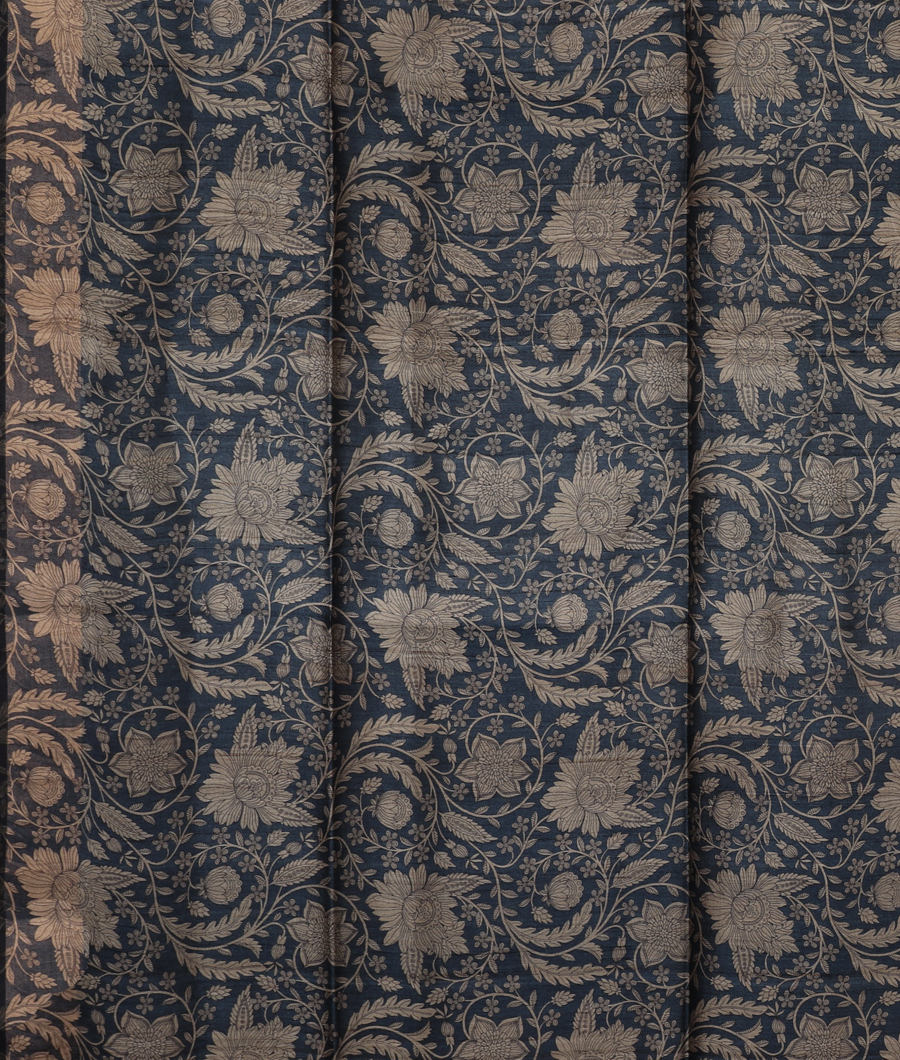 Grey Handwoven Tussar Saree T3396123