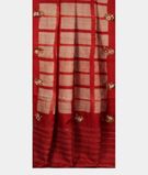 Red Tussar Embroidery Saree T3350222